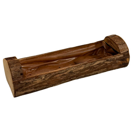Osłonka z kory do Kwiatów Kompozycji Podłużna Brązowa 47 cm