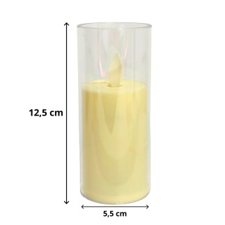Świeca Wkład Płomień Świeczka Led 12,5 cm Stroik Ciepłe Światło Baterie