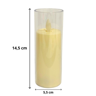 Świeca Wkład Płomień Świeczka Led 14,5 cm Stroik Ciepłe Światło Baterie
