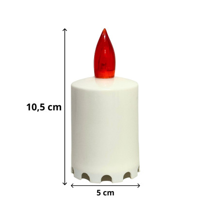 Świeca Wkład Płomień Świeczka Led do Zniczy Migająca Baterie 10,5 cm