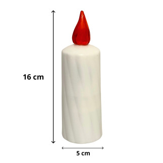 Świeca Wkład Płomień Świeczka Led do Zniczy Migająca Baterie 16 cm