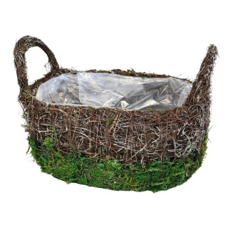 Osłonka Koszyk do kwiatów Kompozycji z Mchu Naturalna Mech 25 cm