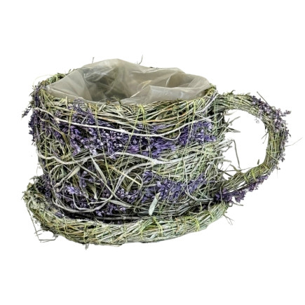 Osłonka Filiżanka do kwiatów Kompozycji z Mchu Naturalna Mech 23 cm