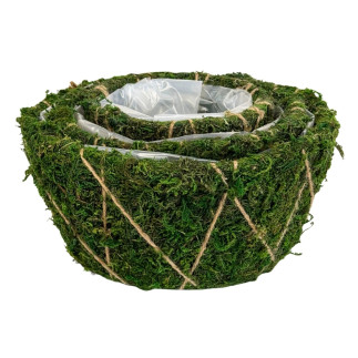 Komplet Osłonek z Mchu do kwiatów Kompozycji z Mchu Naturalna Mech 25 cm