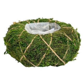 Osłonka Koszyk z Mchu do kwiatów Kompozycji z Mchu Naturalna Mech 22 cm