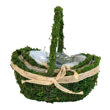 Komplet Koszyków z Mchu do kwiatów Kompozycji z Mchu Naturalna Mech 26 cm