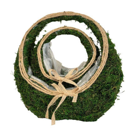 Komplet Koszyków z Mchu do kwiatów Kompozycji z Mchu Naturalna Mech 29 cm