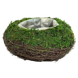 Osłonka z Mchu do kwiatów Kompozycji z Mchu Naturalna Mech 25 cm