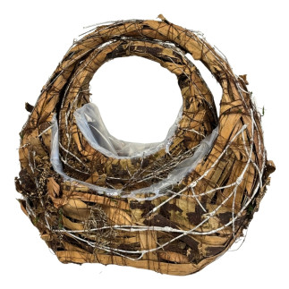 Komplet Koszyków do kwiatów Kompozycji z Mchu Naturalny Las Mech 29 cm