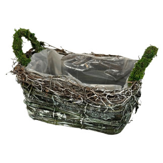 Osłonka z Mchu do kwiatów Kompozycji z Mchu Naturalna Mech 27 cm