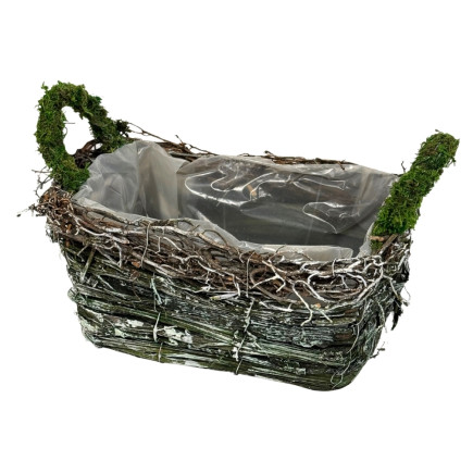 Osłonka z Mchu do kwiatów Kompozycji z Mchu Naturalna Mech 27 cm