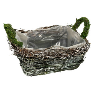 Osłonka z Mchu do kwiatów Kompozycji z Mchu Naturalna Mech 27 cm