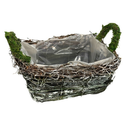 Osłonka z Mchu do kwiatów Kompozycji z Mchu Naturalna Mech 27 cm