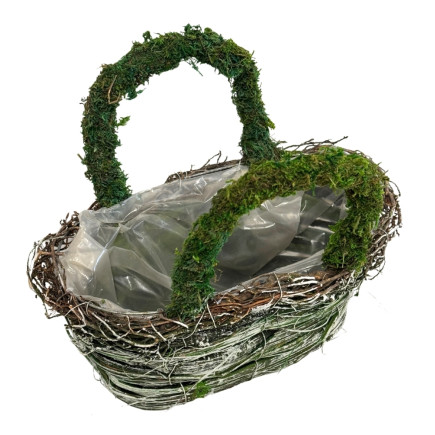 Osłonka z Mchu do kwiatów Kompozycji z Mchu Naturalna Mech 26 cm