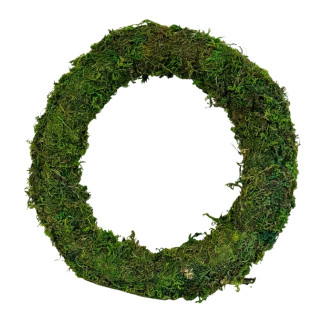 Wianek z Mchu do Kompozycji Dekoracji Zielony Naturalny Mech Dekoracja 27cm