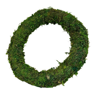 Wianek z Mchu do Kompozycji Dekoracji Zielony Naturalny Mech Dekoracja 27cm