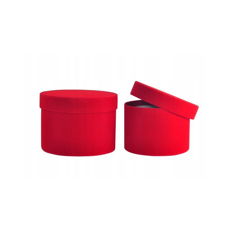 Flower Box Welurowe RED S/2 17x13 15x11 cm Flower Box Welurowe RED S/2 17x13 15x11 cm