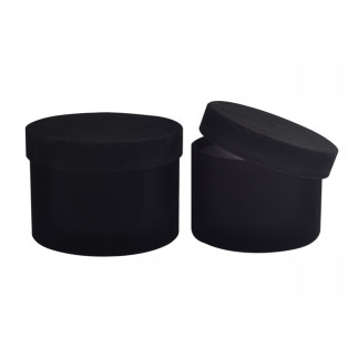 Flower Box Welurowe BLACK S/2 17x13 15x11 cm