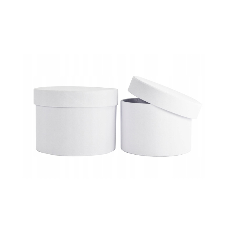 Flower Box Welurowe WHITE S/2 17x13 15x11 cm Flower Box Welurowe WHITE S/2 17x13 15x11 cm