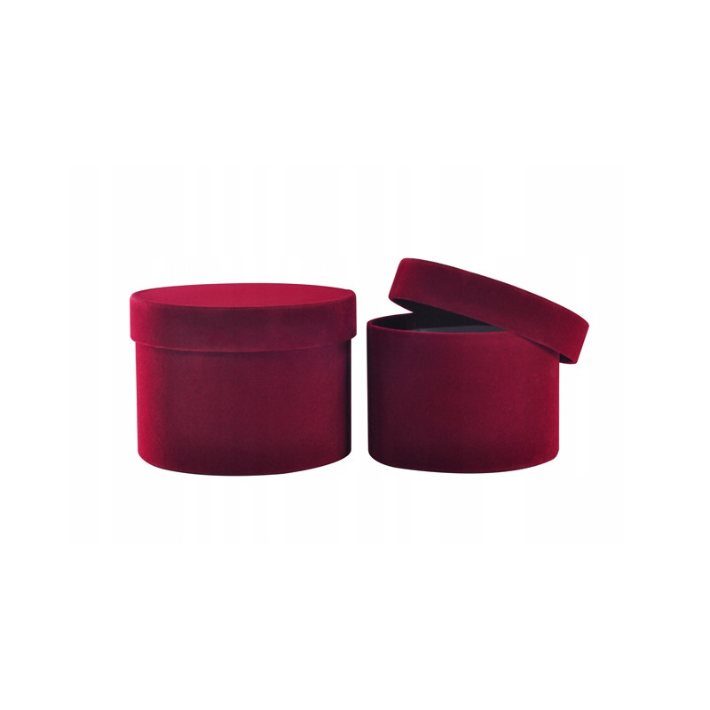 Flower Box Welurowe BURGUNDY S/2 17x13 15x11 cm Flower Box Welurowe BURGUNDY S/2 17x13 15x11 cm