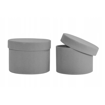 Flower Box Welurowe GRAY S/2 17x13 15x11 cm