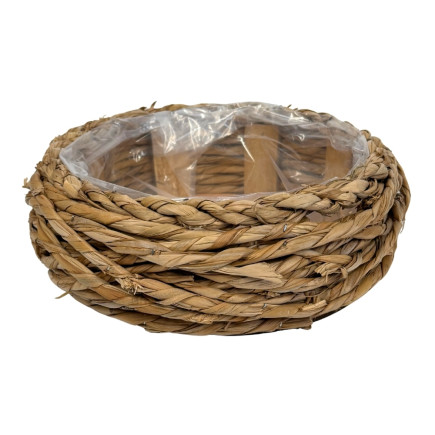 Osłonka Okrągła z trawy morskiej Naturalna do kwiatów Kompozycji 30x30cm