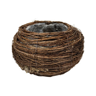 Osłonka Okrągła z faszyny Kulka Naturalna do kwiatów Kompozycji 28x16cm