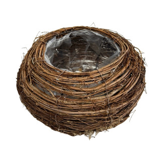 Osłonka Okrągła z faszyny Kulka Naturalna do kwiatów Kompozycji 28x16cm