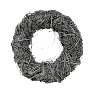 Wianek z Faszyny z Patyków Solidny Podstawa do Kompozycji Gruby Szary 30 cm