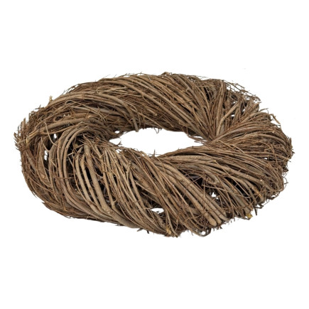 Wianek z Faszyny z Patyków Solidny Podstawa Stroik Gruby Naturalny 30 cm