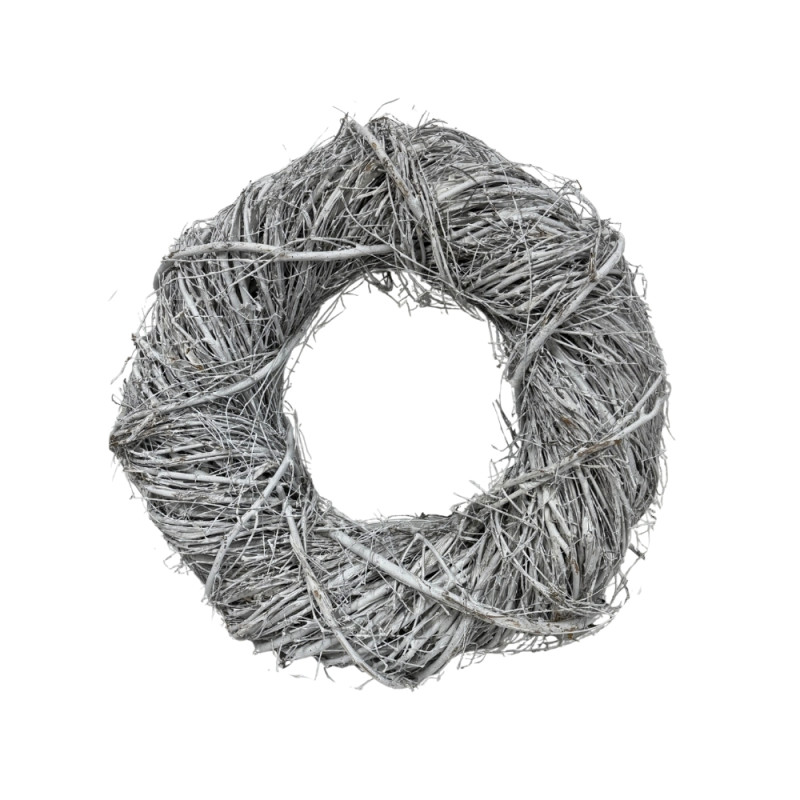 Wianek z Faszyny z Patyków Solidny Podstawa do Kompozycji Gruby Biały 40 cm Wianek z Faszyny z Patyków Solidny Podstawa do Kompozycji Gruby Biały 40 cm