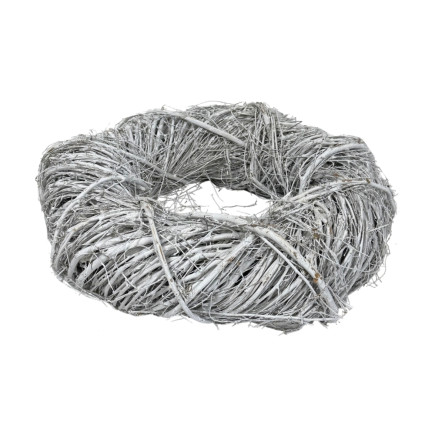 Wianek z Faszyny z Patyków Solidny Podstawa do Kompozycji Gruby Biały 40 cm