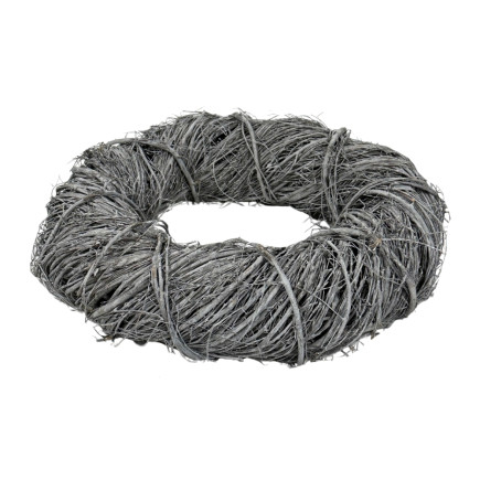 Wianek z Faszyny z Patyków Solidny Podstawa do Kompozycji Gruby Szary 40 cm