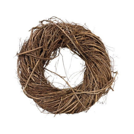 Wianek z Faszyny z Patyków Solidny Podstawa Stroik Gruby Naturalny 40 cm