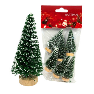 Choinka Mini dekoracja świąteczna STROIK ZIELONA OZDOBNA 6 cm 6 SZTUK