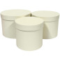 Komplet 3 Pudełek Flower Box do Kompozycji Ozdobne  3 Sztuki Kremowy Komplet 3 Pudełek Flower Box do Kompozycji Ozdobne  3 Sztuki Kremowy