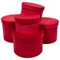 Komplet pudełek Flower Box Welurowe 5 Sztuk 17,2 cm Czerwony Komplet pudełek Flower Box Welurowe 5 Sztuk 17,2 cm Czerwony