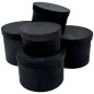 Komplet pudełek Flower Box Welurowe 5 Sztuk 17,2 cm Czarny Komplet pudełek Flower Box Welurowe 5 Sztuk 17,2 cm Czarny