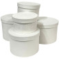 Komplet pudełek Flower Box Welurowe 5 Sztuk 17,2 cm Biały Komplet pudełek Flower Box Welurowe 5 Sztuk 17,2 cm Biały
