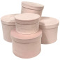 Komplet pudełek Flower Box Welurowe 5 Sztuk 17,2 cm Różowy Komplet pudełek Flower Box Welurowe 5 Sztuk 17,2 cm Różowy