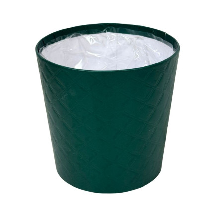 Osłonka Pudełko Flower Box na Pojedyńczego Kwiata Okrągła 12,5 cm Zielona