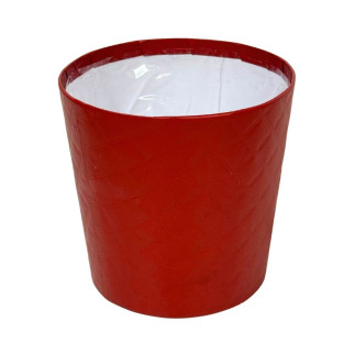 Osłonka Pudełko Flower Box na Pojedyńczego Kwiata Okrągła 12,5 cm Czerwona