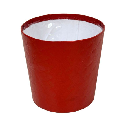 Osłonka Pudełko Flower Box na Pojedyńczego Kwiata Okrągła 12,5 cm Czerwona