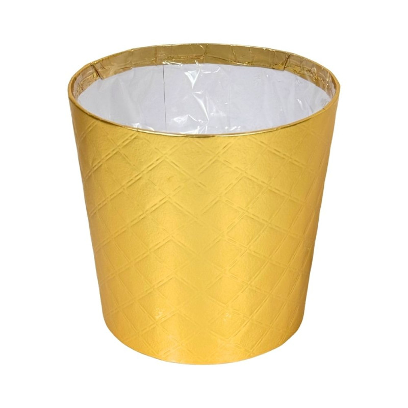 Osłonka Pudełko Flower Box na Pojedyńczego Kwiata Okrągła 12,5 cm Złota Osłonka Pudełko Flower Box na Pojedyńczego Kwiata Okrągła 12,5 cm Złota