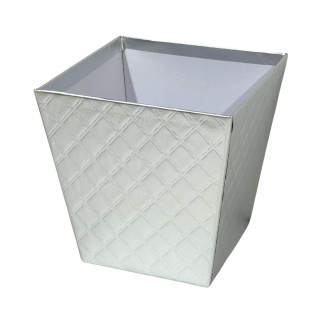 Osłonka Pudełko Flower Box na Pojedyńczego Kwiata 12,5 cm Srebrna