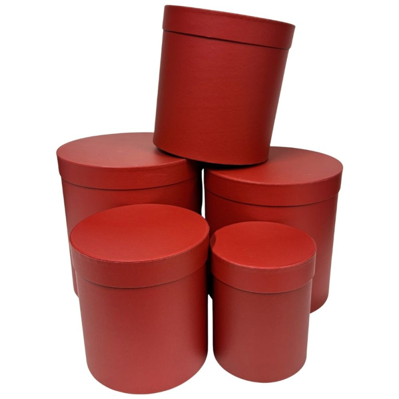 Komplet pudełek Flower Box Florystyczne do Kompozycji 5 Sztuk 25cm Czerwony Komplet pudełek Flower Box Florystyczne do Kompozycji 5 Sztuk 25cm Czerwony