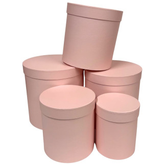 Komplet pudełek Flower Box Florystyczne do Kompozycji 5 Sztuk 25 cm Różowe