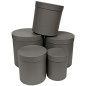 Komplet pudełek Flower Box Florystyczne do Kompozycji 5 Sztuk 25 cm Szare Komplet pudełek Flower Box Florystyczne do Kompozycji 5 Sztuk 25 cm Szare