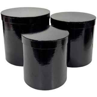 Komplet Flower Box Metaliczne Ozdobne Do Kompozycji 3 Sztuki 23 cm Czarne