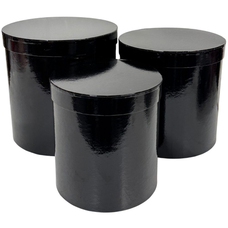 Komplet Flower Box Metaliczne Ozdobne Do Kompozycji 3 Sztuki 23 cm Czarne